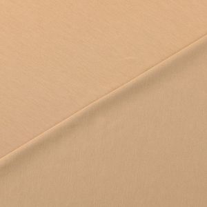 Leichter, bielastischer Romanit Jersey in sand, perfekt für Sommermode: Kleider, Blusen, Hosen.