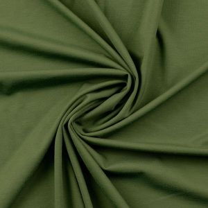 Leichter, bielastischer Romanit Jersey in tannengrün, perfekt für Sommermode: Kleider, Blusen, Hosen.