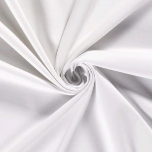Romanit Jersey Stoff - auch Punta di Roma & Punto di Roma genannt - in weiss für elegante Damenbekleidung.