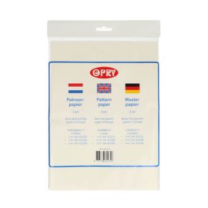 Opry Schnittmusterpapier transparent, 3m&sup2; Packung (1x3m), professionelles Papier zum Abpausen von Schnittmustern ohne Markierung.