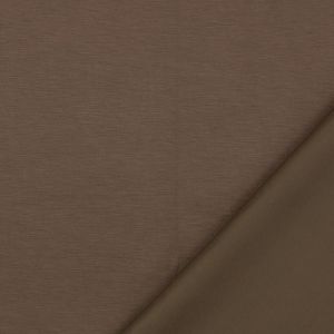 Hochwertiger Scuba Stoff in der Farbe taupe mit weicher Oberfläche und dezentem Glanz. Ideal für Kleidung und kreative Projekte.