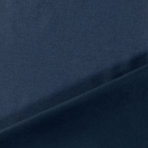 Softshell Stoff in dunkelblau melange mit flauschigem Fleece Futter, auf dem Bild gut ersichtlich
