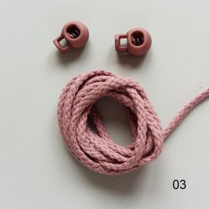Kordel, 4mm breit in altrosa (col. 03)