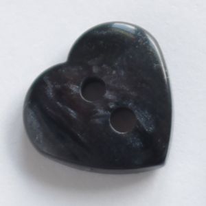 Knöpfe 'Herz' in schwarz