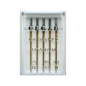 Titanium Nadeln in den Stärken 75 und 90 von Organ, Bezeichnung 130/705H-PD, die Packung enthält 5 Stk. Nadeln