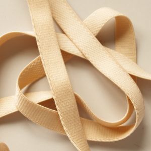 Trägergummi, elastisches Trägerband in hellbeige, 12mm breit zum BHs, Kleider & Tops nähen