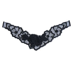 Dekolleté Spitze schwarz 30x13cm