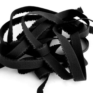 BH-Unterbrustgummi in schwarz in diversen Breiten, 5m-7mm