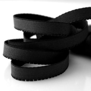 BH-Unterbrustgummi in schwarz in diversen Breiten, 5m-17mm