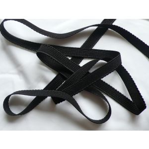 Unterbrustgummi in schwarz - 11 mm breit, 5m