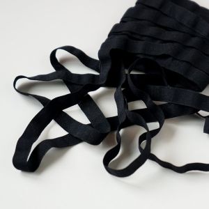 Wächegummi in schwarz, sehr dünn, 9mm breit um Unterwäsche, Slips Tops zu nähen