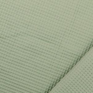 Trendiger Waffelpiqu&eacute; Salbeigr&uuml;n hell (270g/m2). Weiche, schwere Qualit&auml;t f&uuml;r Badet&uuml;cher & L&auml;tzli. Hochwertige Meterware f&uuml;r moderne, saugstarke N&auml;hprojekte.
