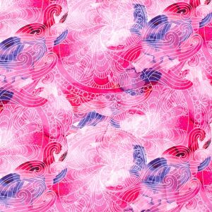 Wintersweat Stoff in pink-fuchsia gemustert