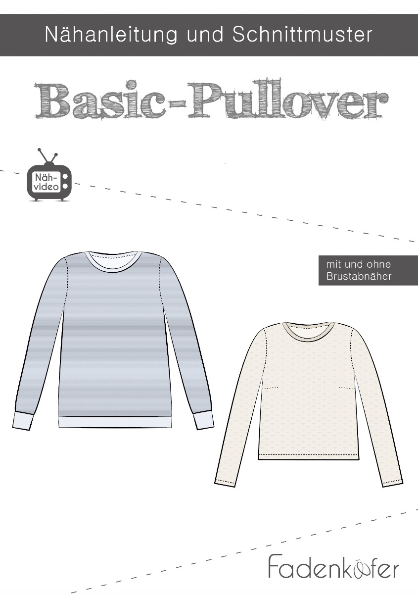 Basic Pullover Schnittmuster von Fadenkäfer Spitzentraum
