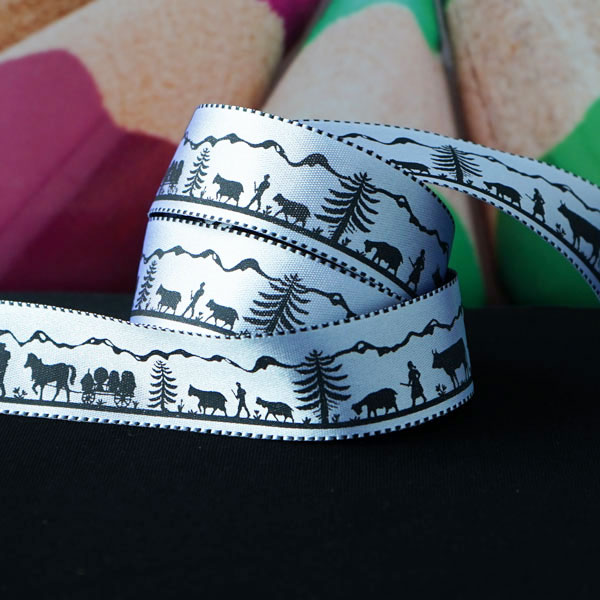 Webband Alpaufzug silberweiss 16mm ♥ hier kaufen Spitzentraum