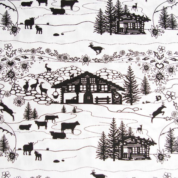 Scherenschnitt Stoff Alphütte Hirsch ♥ hier kaufen Spitzentraum